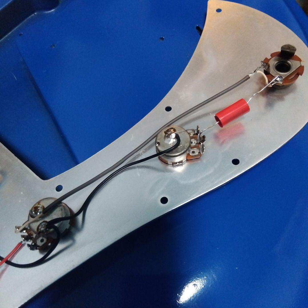 エレキギター 青 3ピックアップ 。 TEISCOビザールギター...