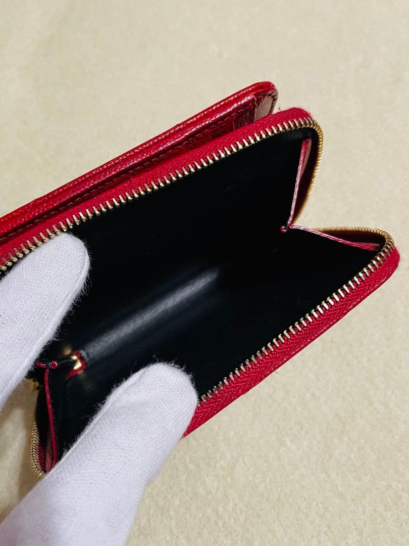 SAINT LAURENT 二つ折り財布 レッド