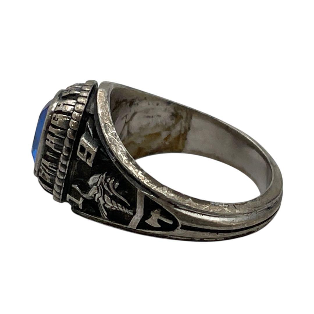 JOSTENS カレッジリング シルバー ブルーストーン 12号