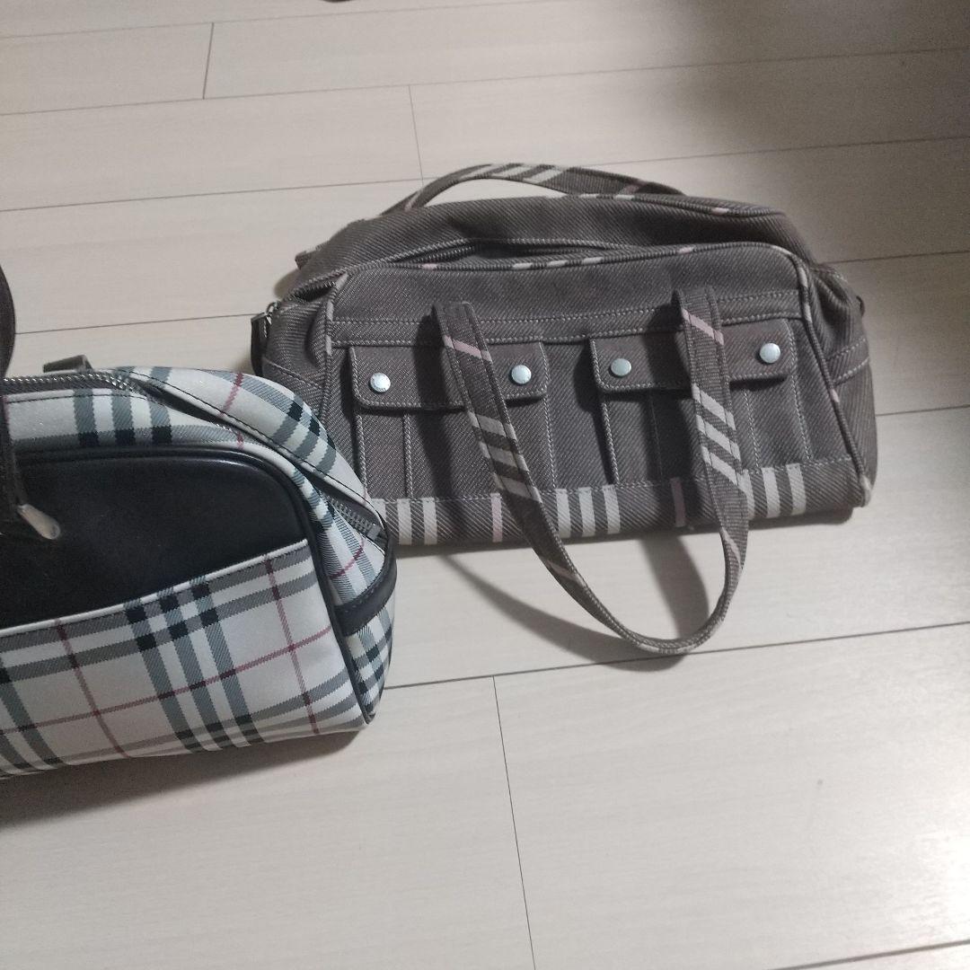 BURBERRY チェック柄 ハンドバッグ美品＋オマケ付き