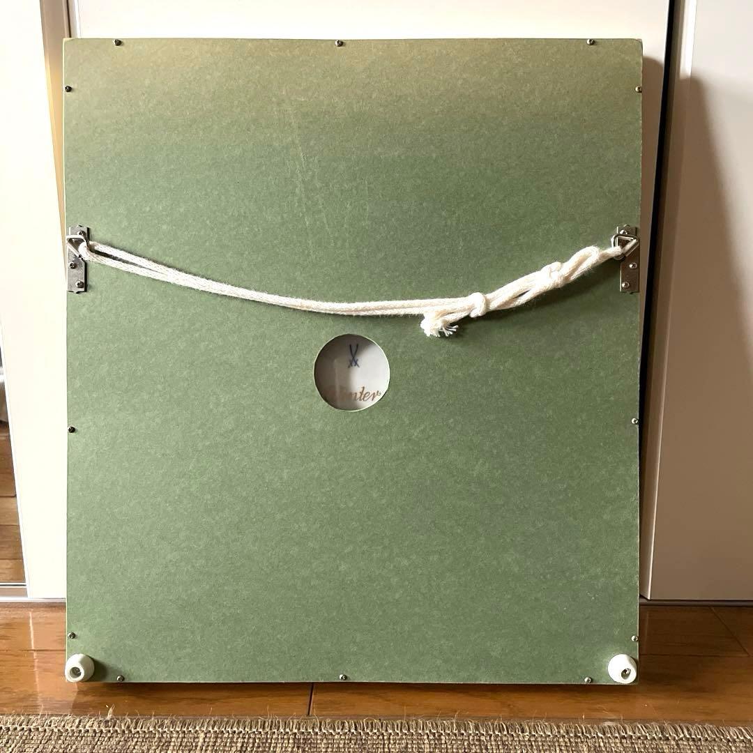 四季の花「Winter」額装陶板画・額４２×３８・画２５×２１・Meissen・