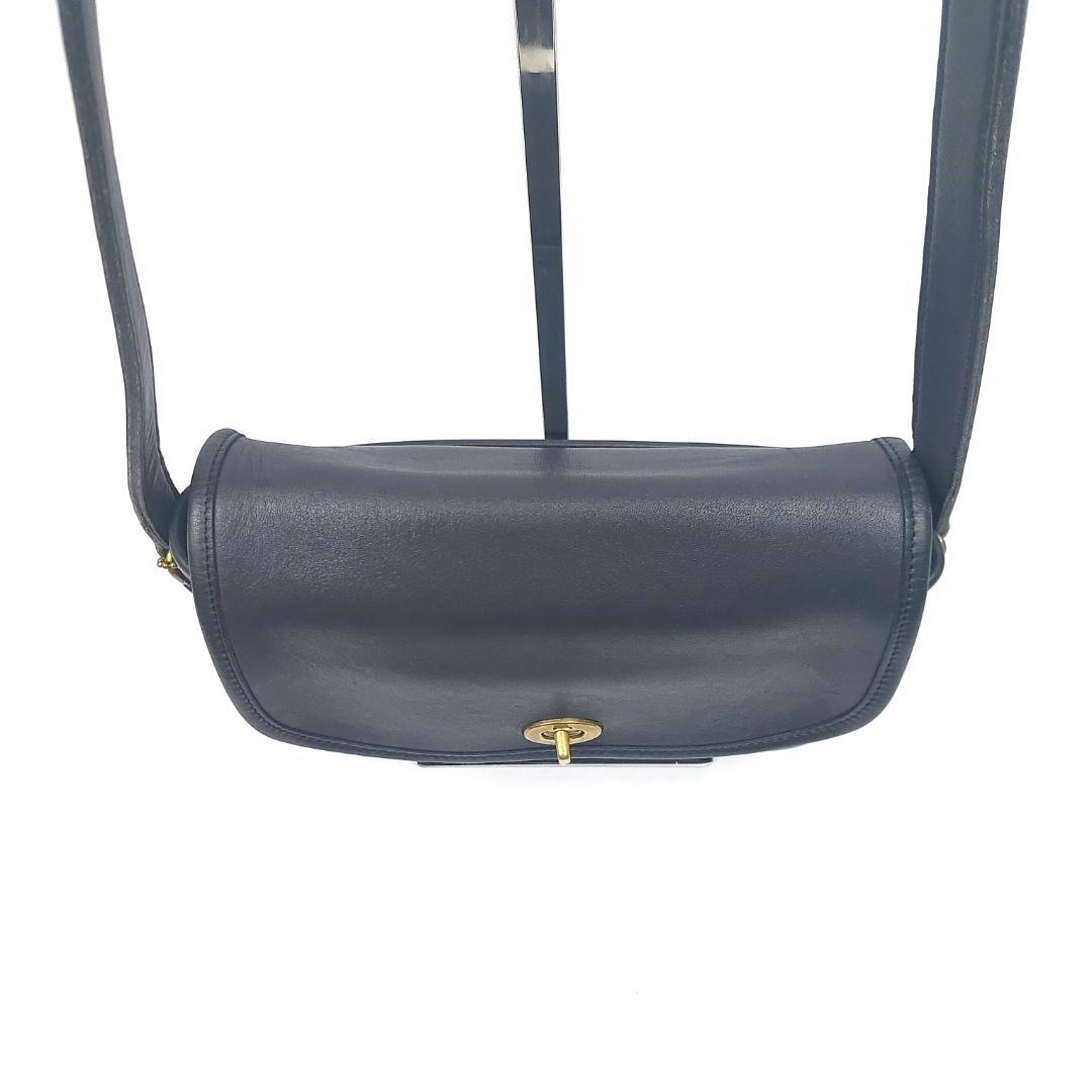 COACH オールドコーチ 8114 ターンロック ショルダーバッグ ネイビー