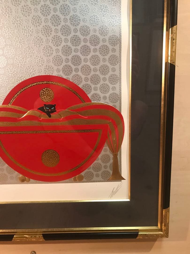 エルテ　「エメラルドの瞳」　シルクスクリーン　直筆サイン・エディション有り