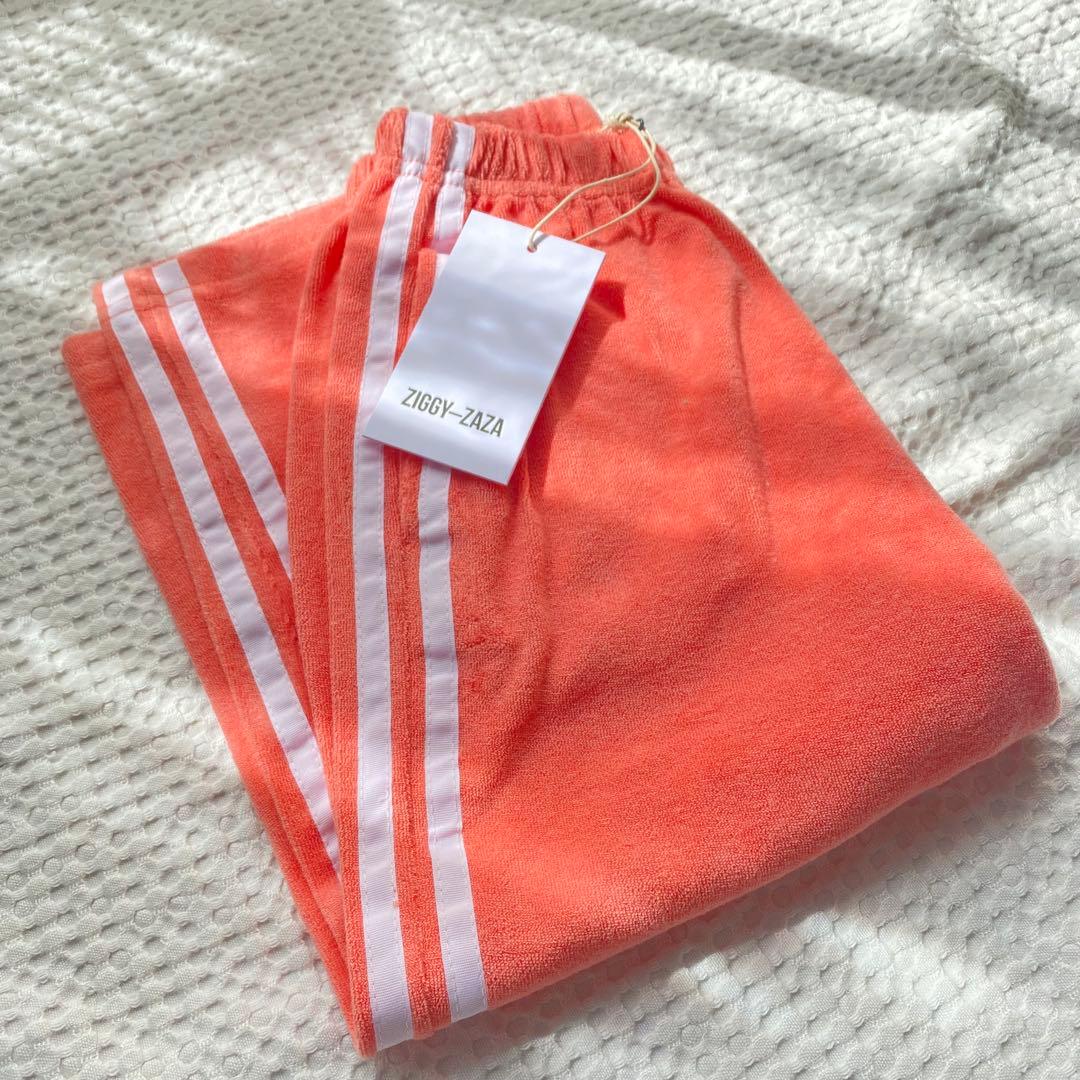 ゆみ　ziggy zaza ストライプパンツ　オレンジ　4歳