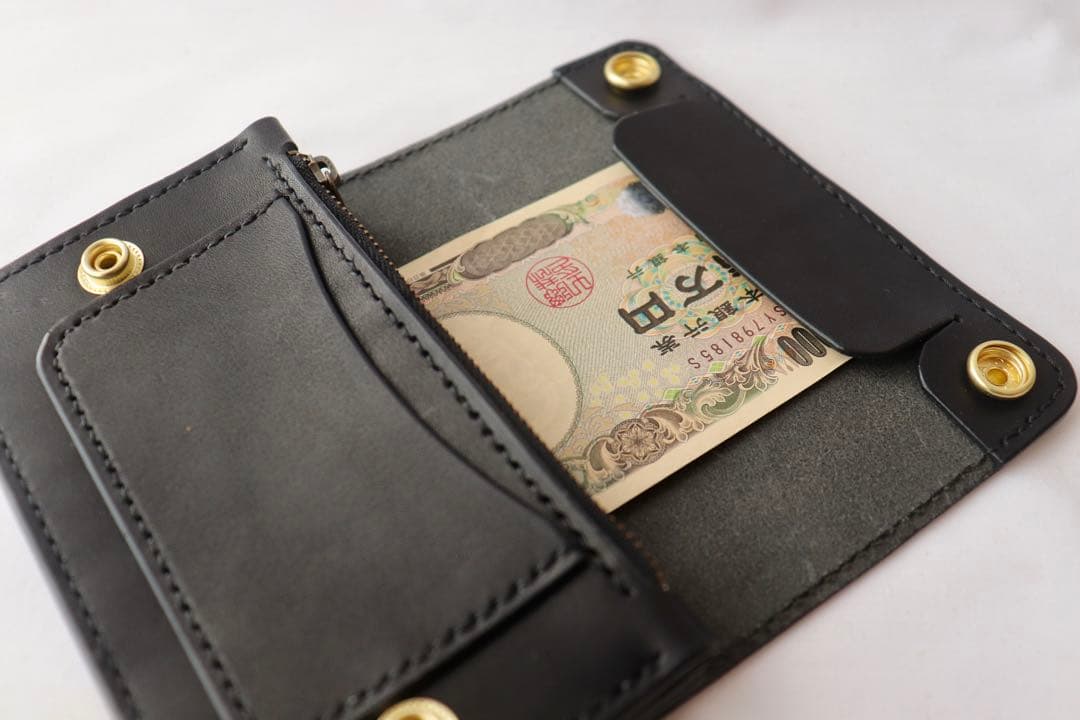 匿名　本革 栃木オイルブラックレザー ミニトラッカー　三室