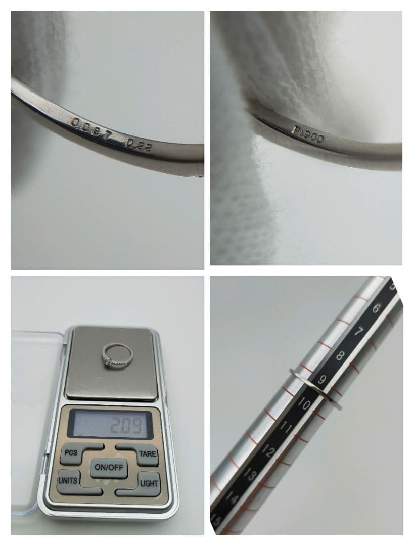 FANCY PURPLISH PINK 0.087ct ピンクダイヤリング