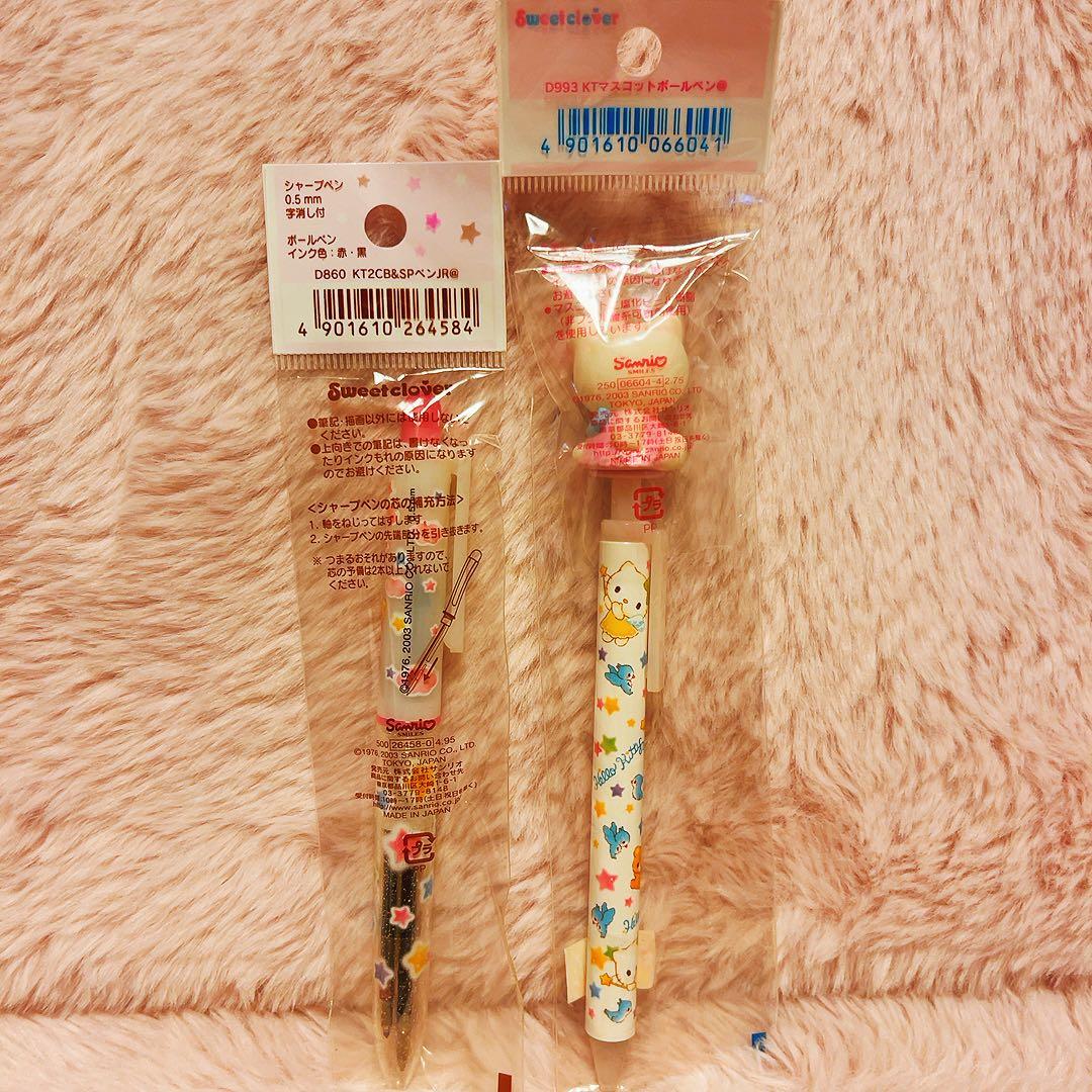 希少レア　ハローキティ　スウィートクローバー　メモ　ペン　缶　2003 サンリオ