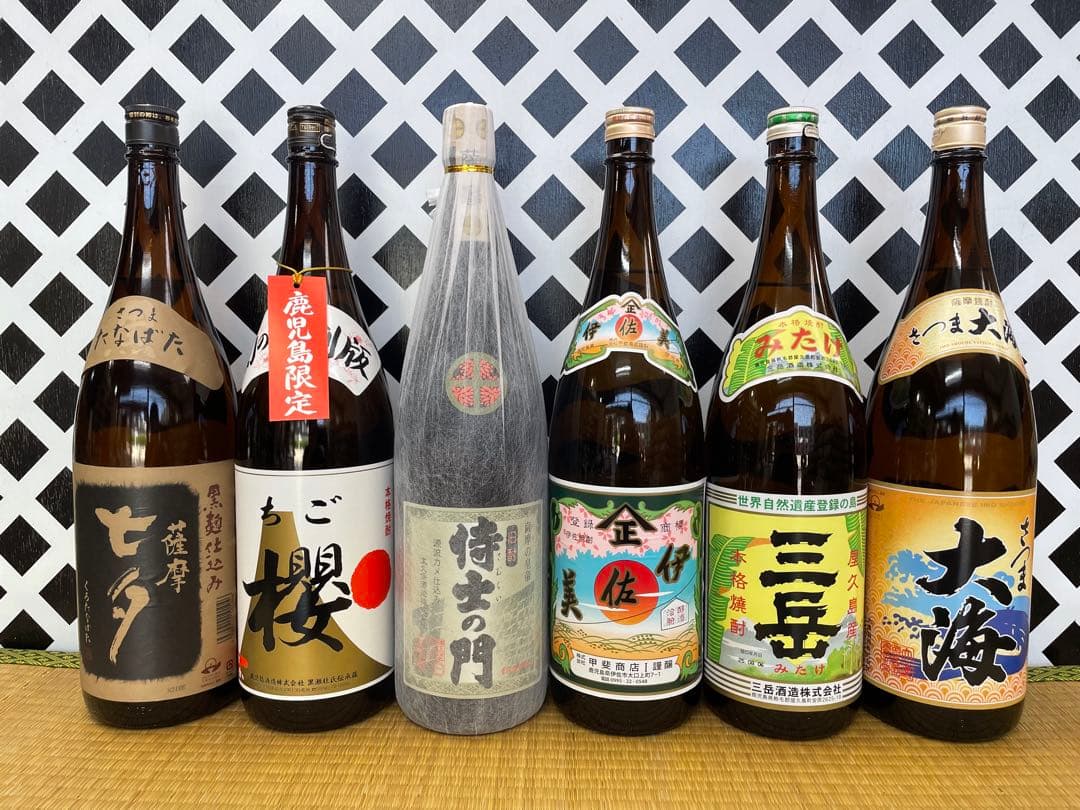 プレミアム焼酎 侍士の門 伊佐美 三岳 ちご櫻 七夕黒 大海 1800ml ６本