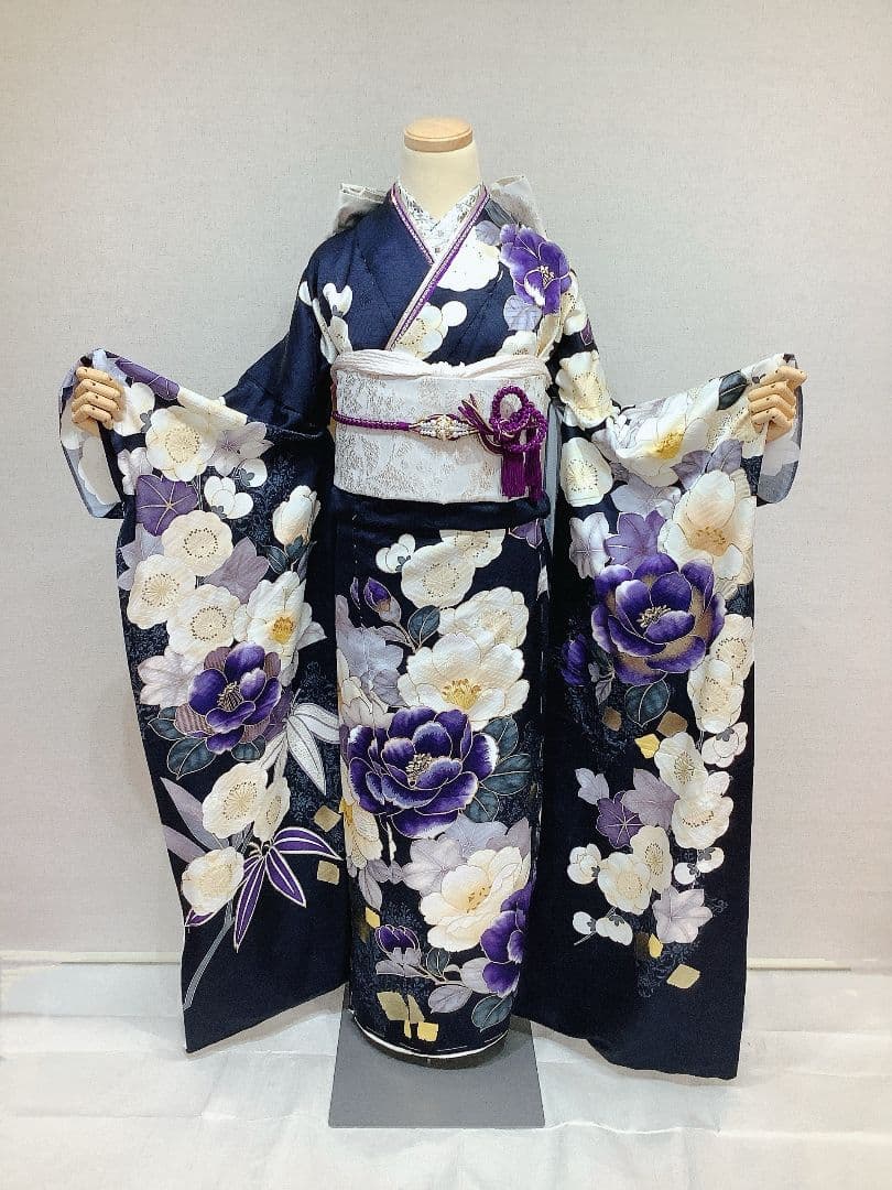 濃紺　振袖フルセット