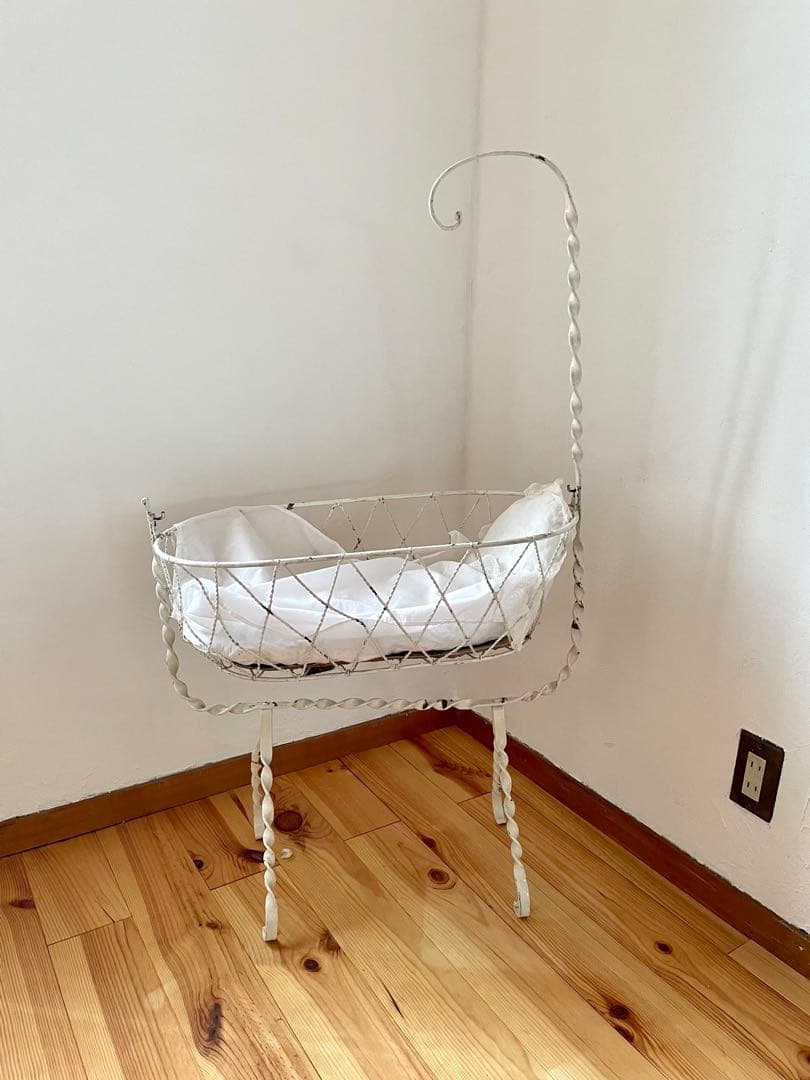 フランスアンティーク アイアン ドール用ベッド