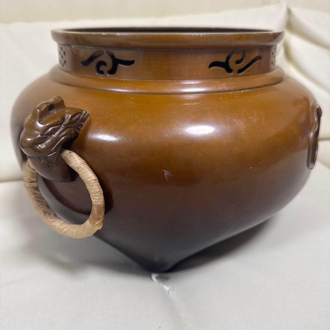 唐銅 鬼面風炉 鋳物 茶道 伝統工芸品