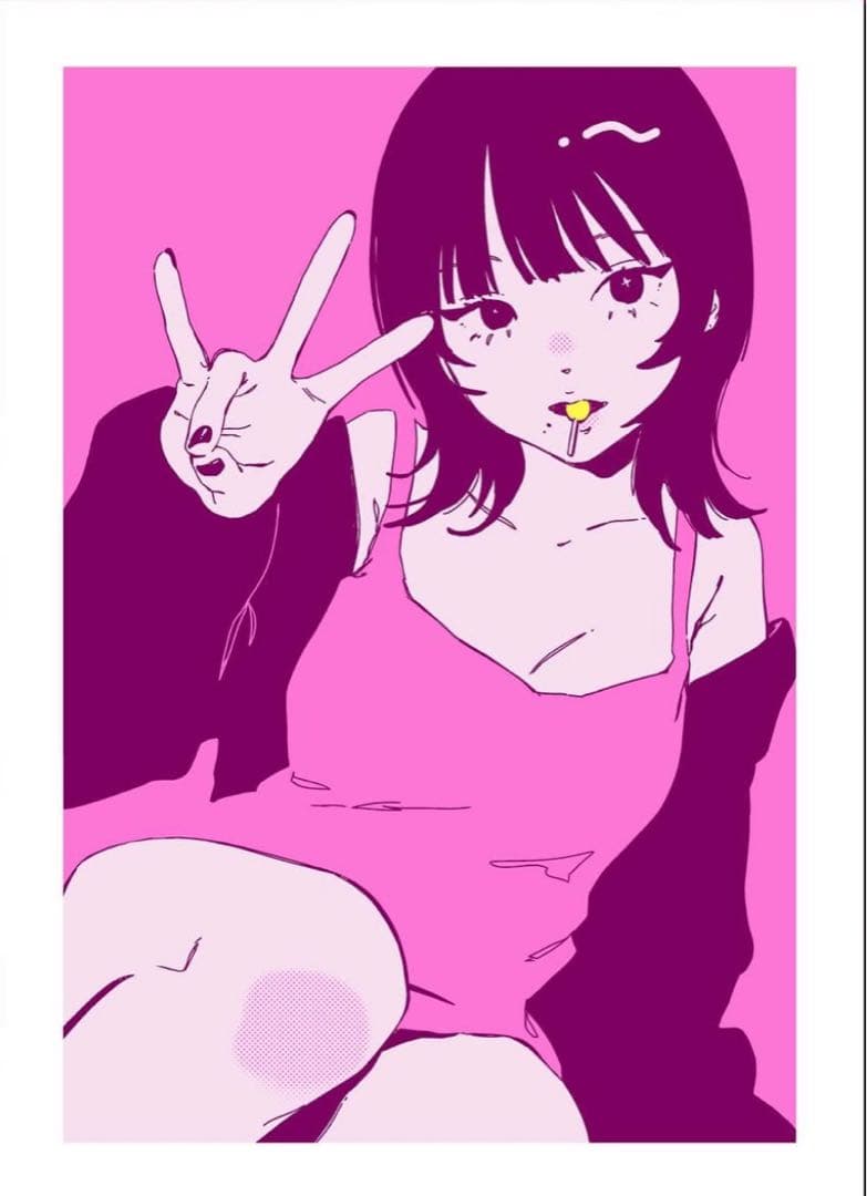 ぬごですが。 pink sprite sillk screen print 新品