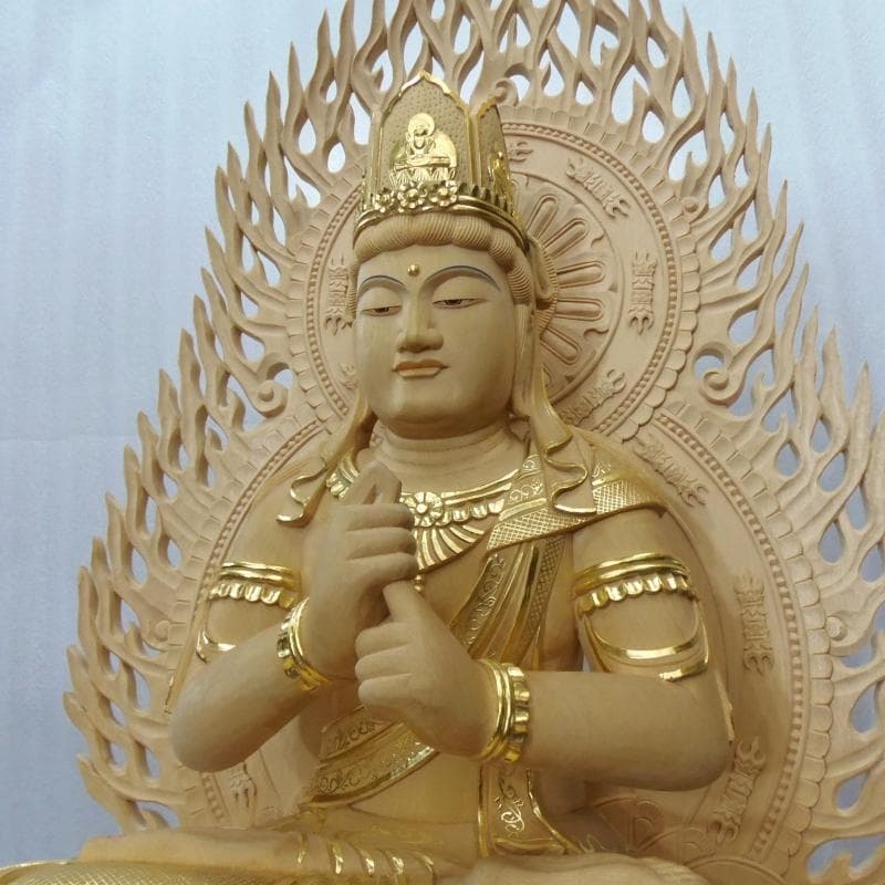 Ｂフライデー　★桧材 大日如来一尺 切金★真言宗本尊 総高さ：約118cm