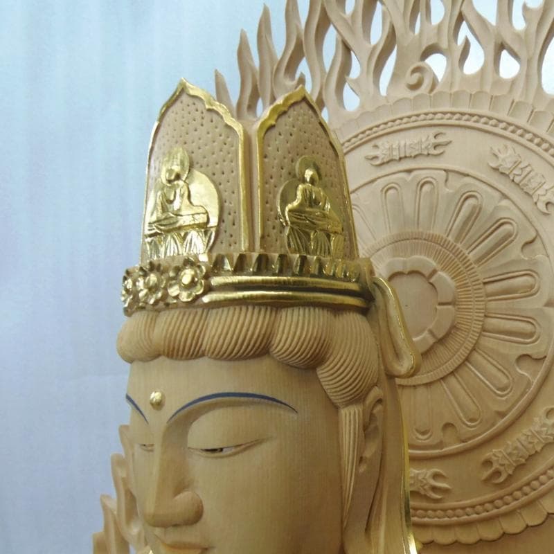 Ｂフライデー　★桧材 大日如来一尺 切金★真言宗本尊 総高さ：約118cm