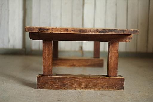 明治期　味のある木製のテーブル