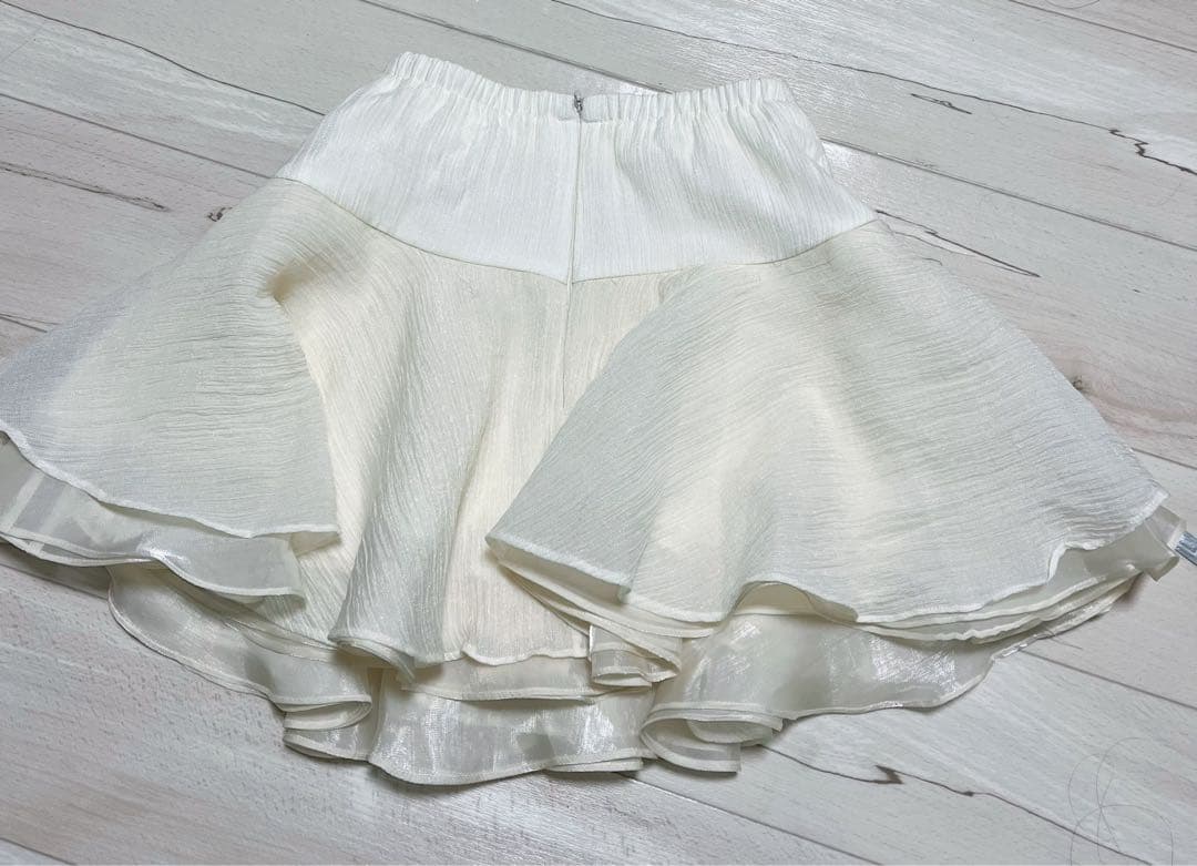 【完売品】ROBE de FLEURS ビジューホルターシフォンフレアミニ　S