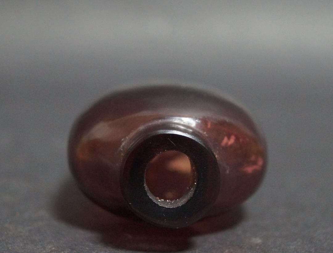 清  料器鼻煙壷  薄い紫色嗅ぎタバコ 喫煙具 美しい色★時代物★