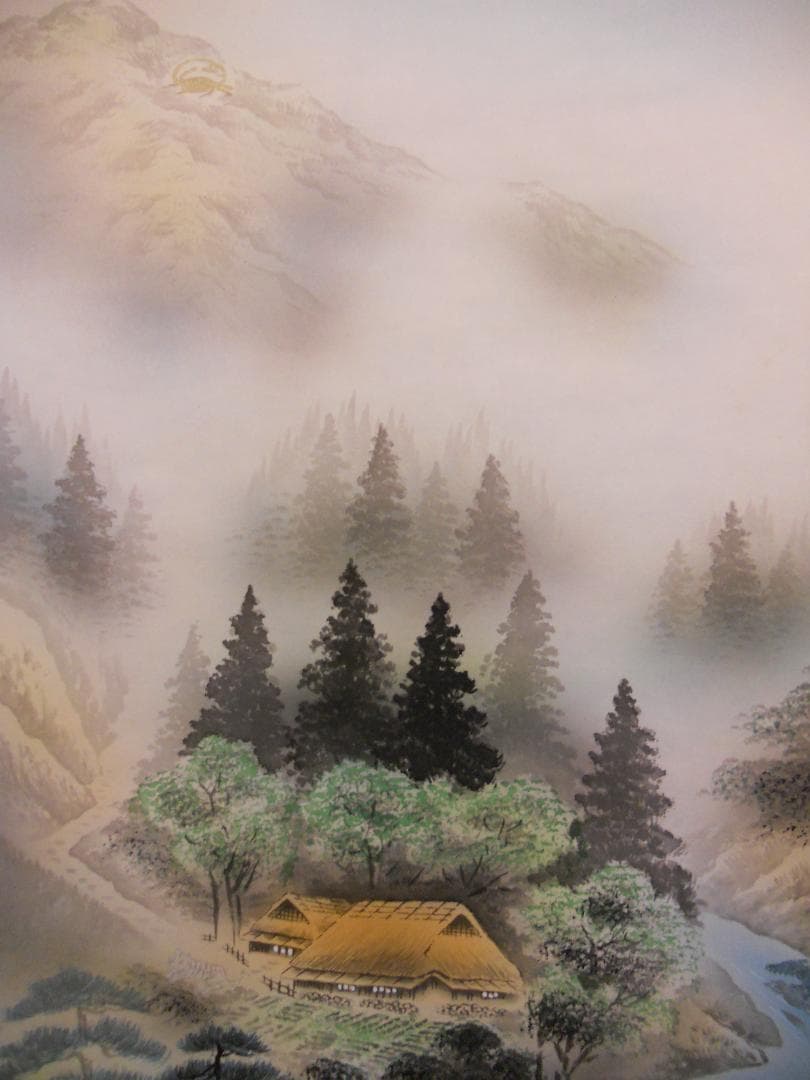 掛け軸 石田雪外 四神相応図 絹本 希少 軸装 茶道具 掛軸 美品 です。