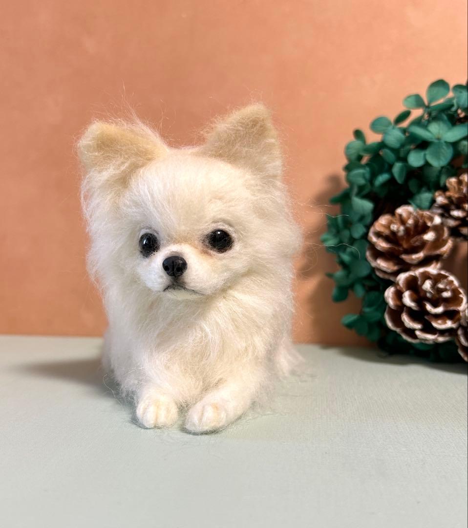 羊毛フェルト　おすましチワワ