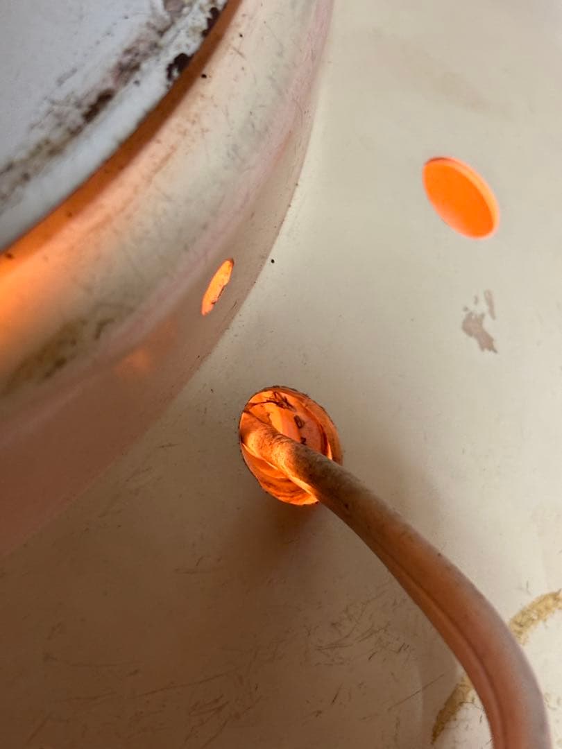 ビンテージ50年代CBS ラジオ＆テレビ時計 ネオンライト付き電球junk古着