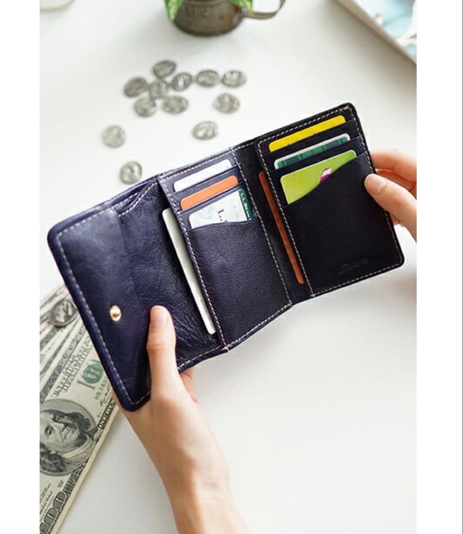 新春特価☆新品☆Dakota ダコタ　三つ折り財布　ネイビー　春財布