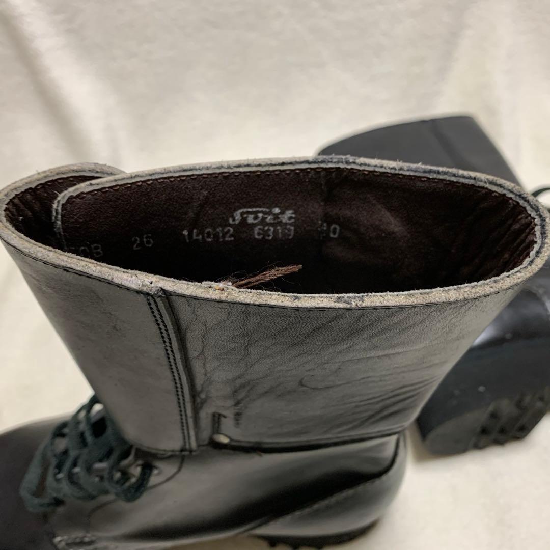 【チェコスロバキア軍】コンバットブーツ　ミリタリー　レースアップ　サイドベルト