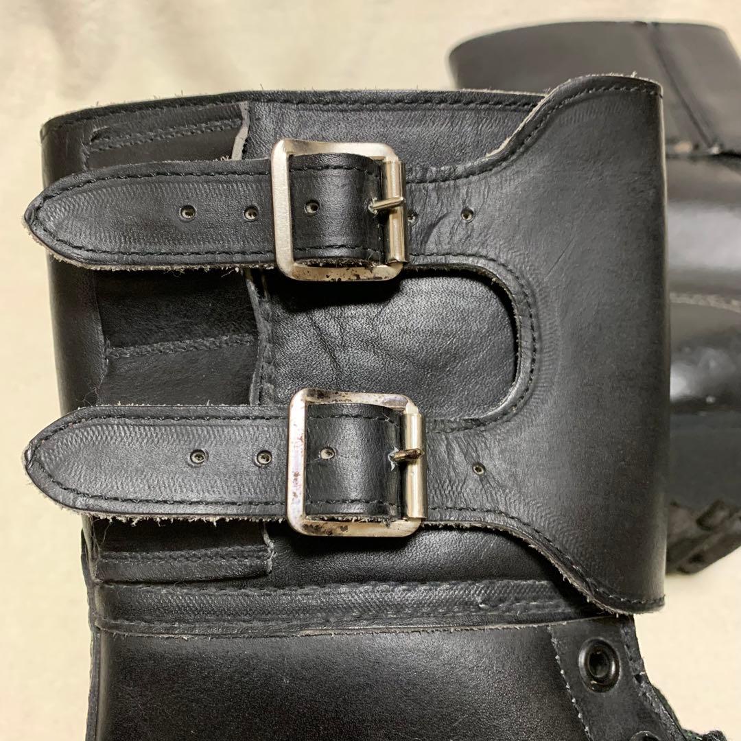 【チェコスロバキア軍】コンバットブーツ　ミリタリー　レースアップ　サイドベルト