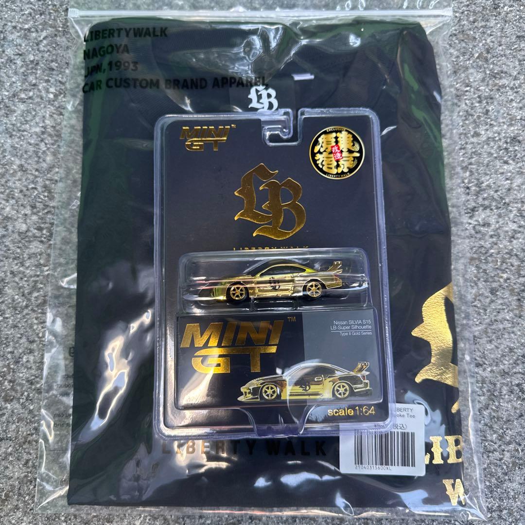 MINI GT リバティウォーク ゴールドミニカー　Tシャツセット