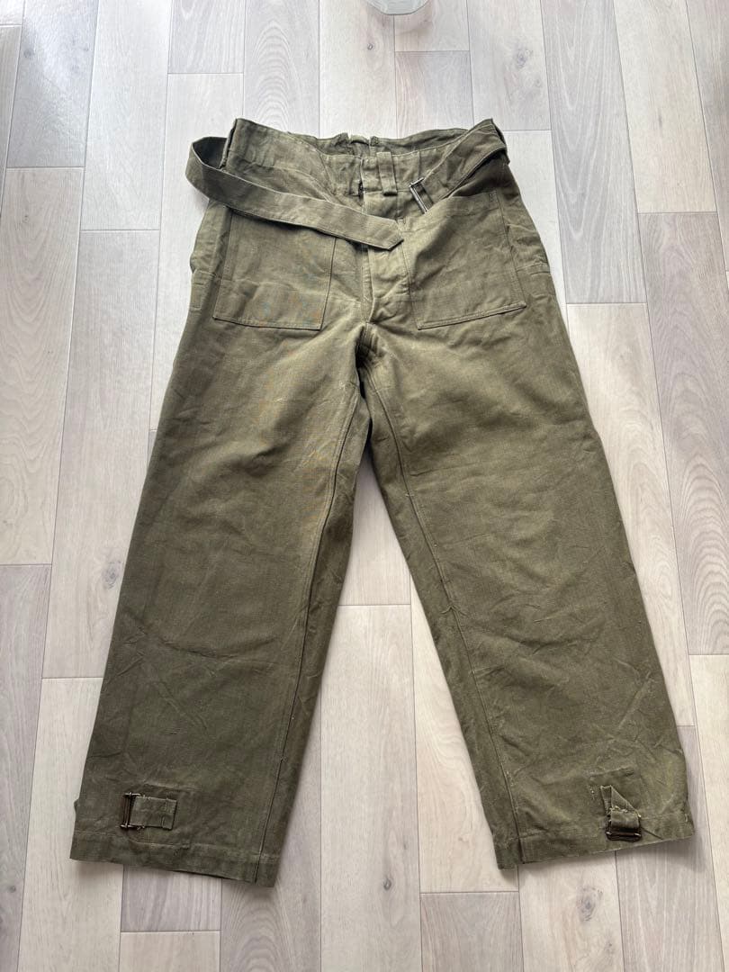 で*ぶ様 年明け特別出品　フランス軍　モーターサイクルパンツ　前期