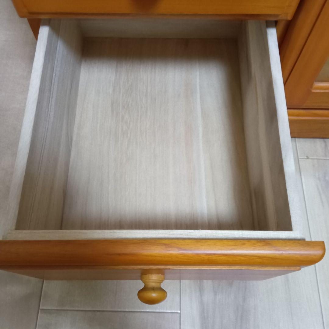 け*ん様 木製電話台　マルチFAXラック/リビングチェスト 　キャスター付