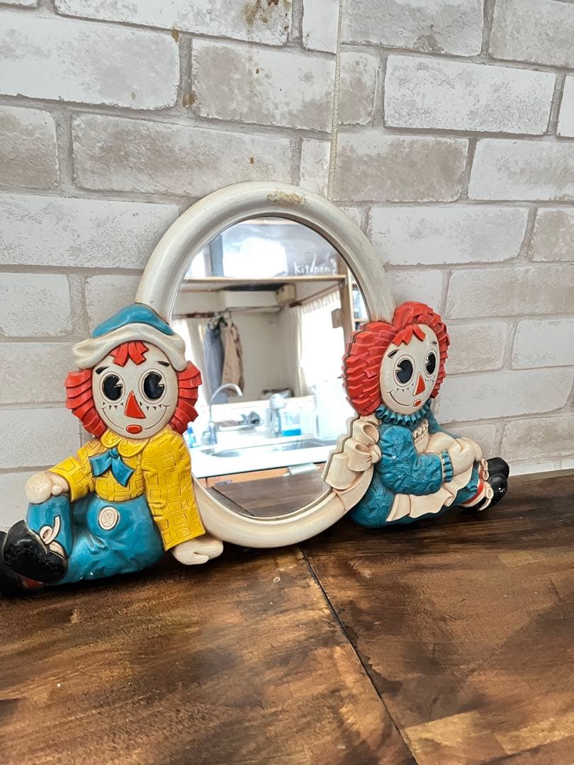 アン&アンディ　アンティーク　壁掛ミラー　ヴィンテージ　レア　ビンテージ