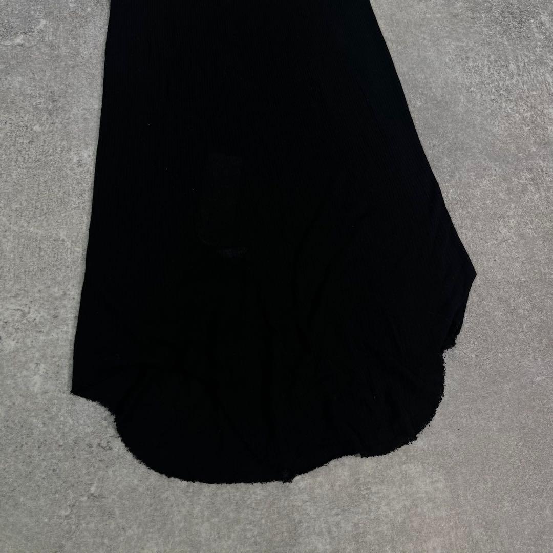22ss Rick Owens リブタンクトップ　黒【S】レーヨン　シルク