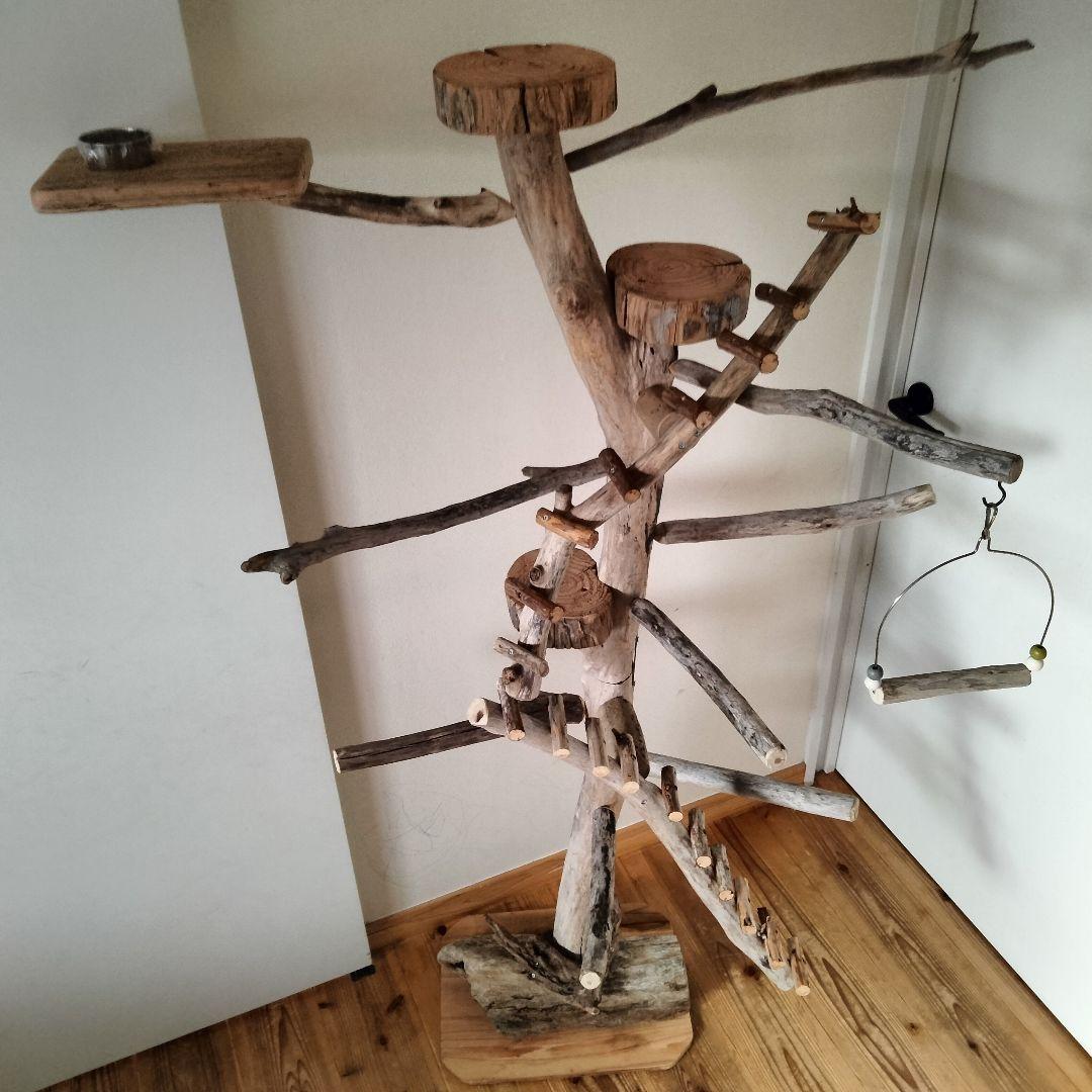 バードアスレチックジム大型 ㊹ 天然木 自然木 流木 止まり木 インコ オウム