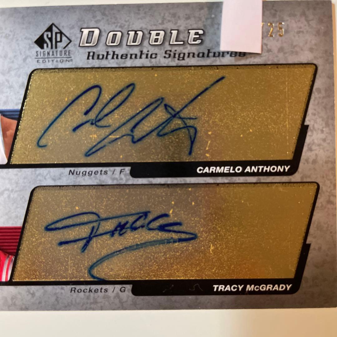 Tracy Mcgrady&Carmelo Anthony ダブルサインカード
