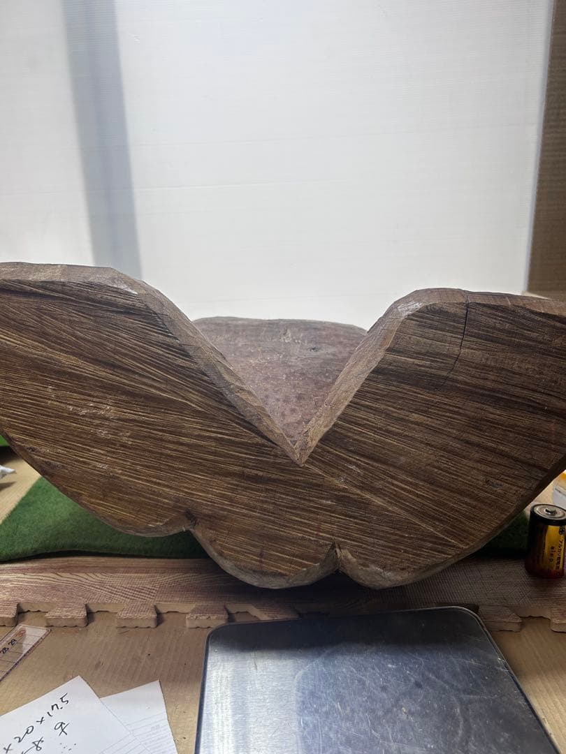 【大迫力】木彫り大蛙像／アンティーク調オブジェ14kg‼️