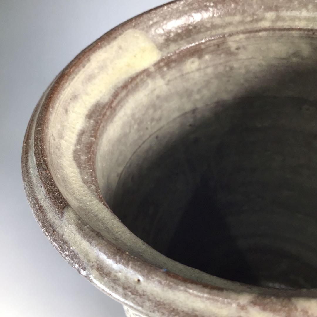 Ｎ６６４　水指　『朝倉窯　山内達雄造』『三島手水指』　共箱　茶道具