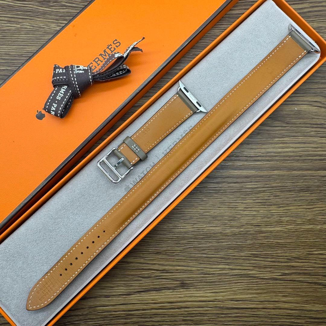 2423 Apple Watch エルメス　エトゥープ　ドゥブルトゥール　二重