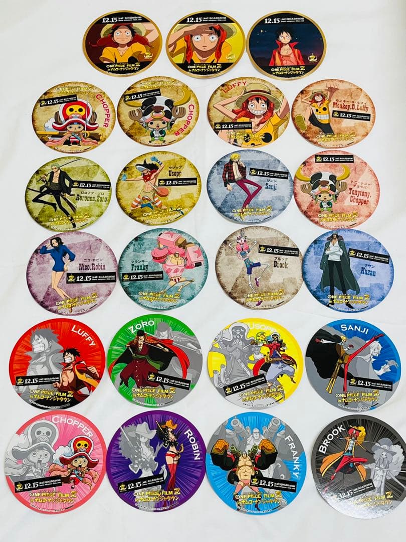 ワンピース FILM Z ナンジャタウン 限定 コースター ルフィ ロビン ゾロ