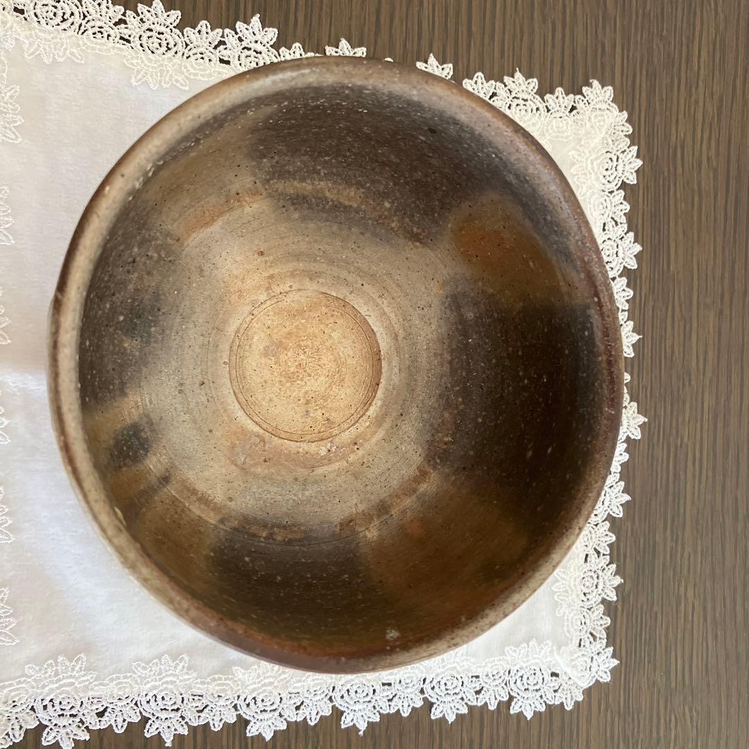 柴岡守作　備前焼　茶碗　共箱　略歴付　茶道具