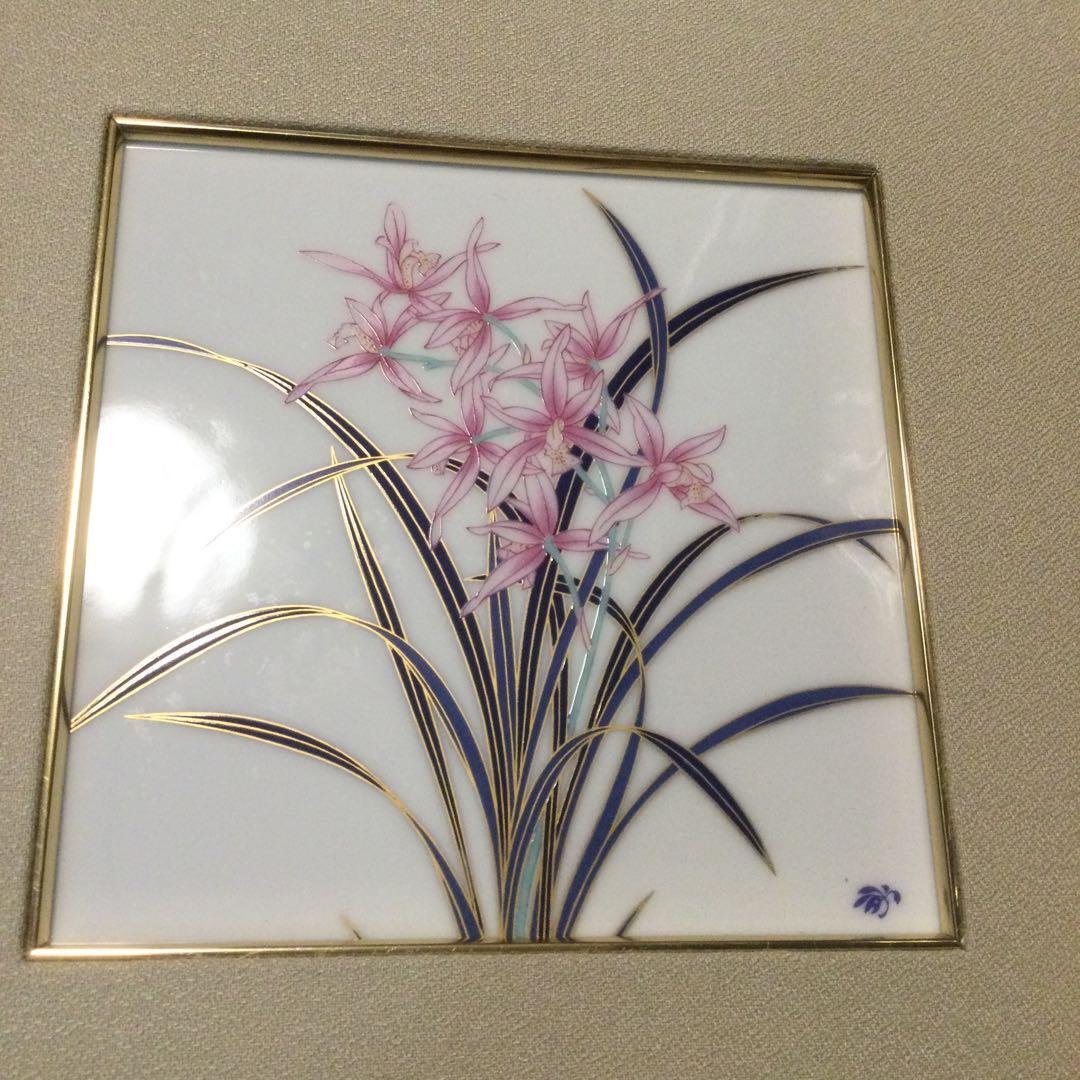 香蘭社の陶板額縁入り、金蘭