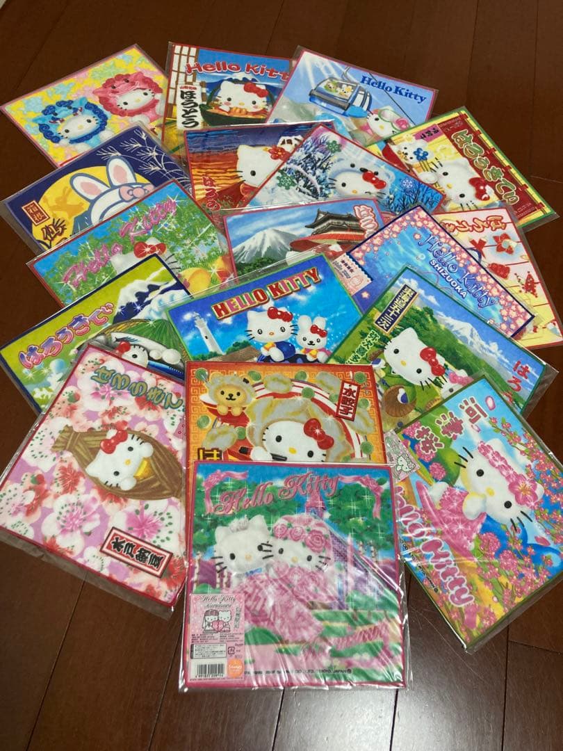 d*2様 Sanrio ハローキティ ご当地 プチタオル 18枚