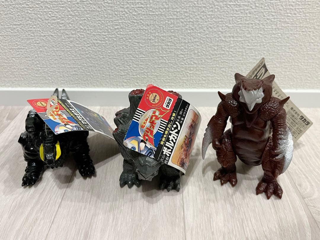 電光超人グリッドマン　怪獣ソフビ　セミコンプ14個セット　タグ付き　当時物