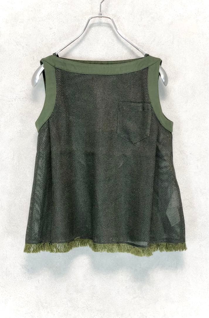 SACAI サカイ 2016SS Resort メッシュノースリーブトップス