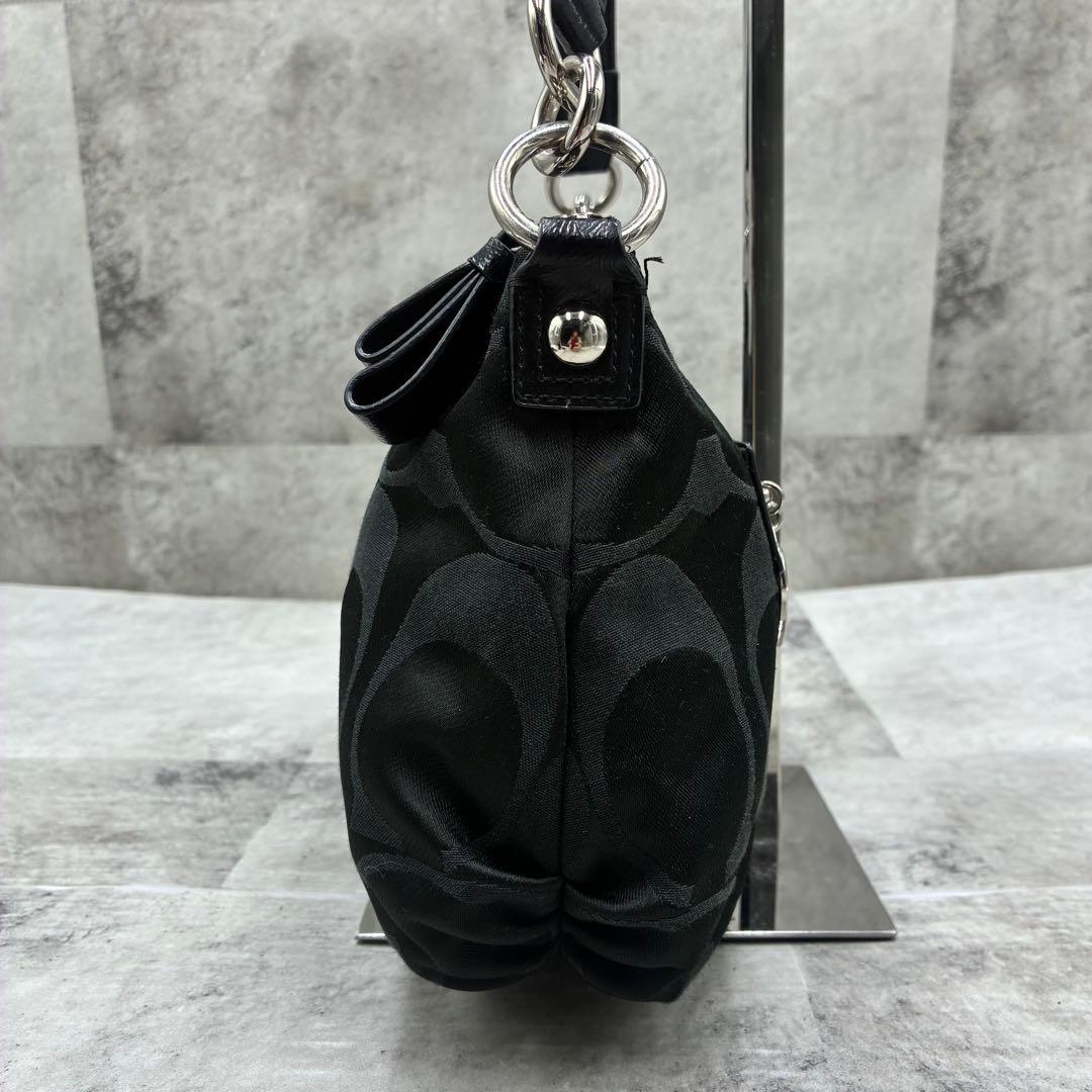 極美品✨コーチ　ポピー　セミショルダーバッグ　2way ナイロン×パテントレザー