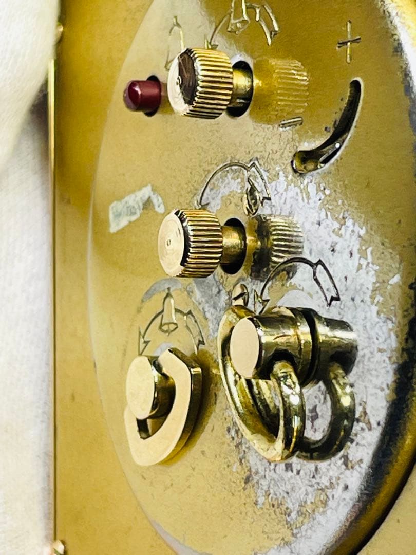 ドイツMauthe '50 BrassTableClock 真鍮置時計　順調稼働