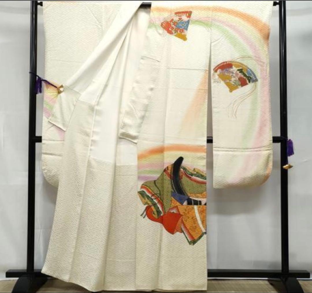 振袖 フルセット6点サイズS〜Mサイズ作家物　十二単　暈し染め　金彩　正絹