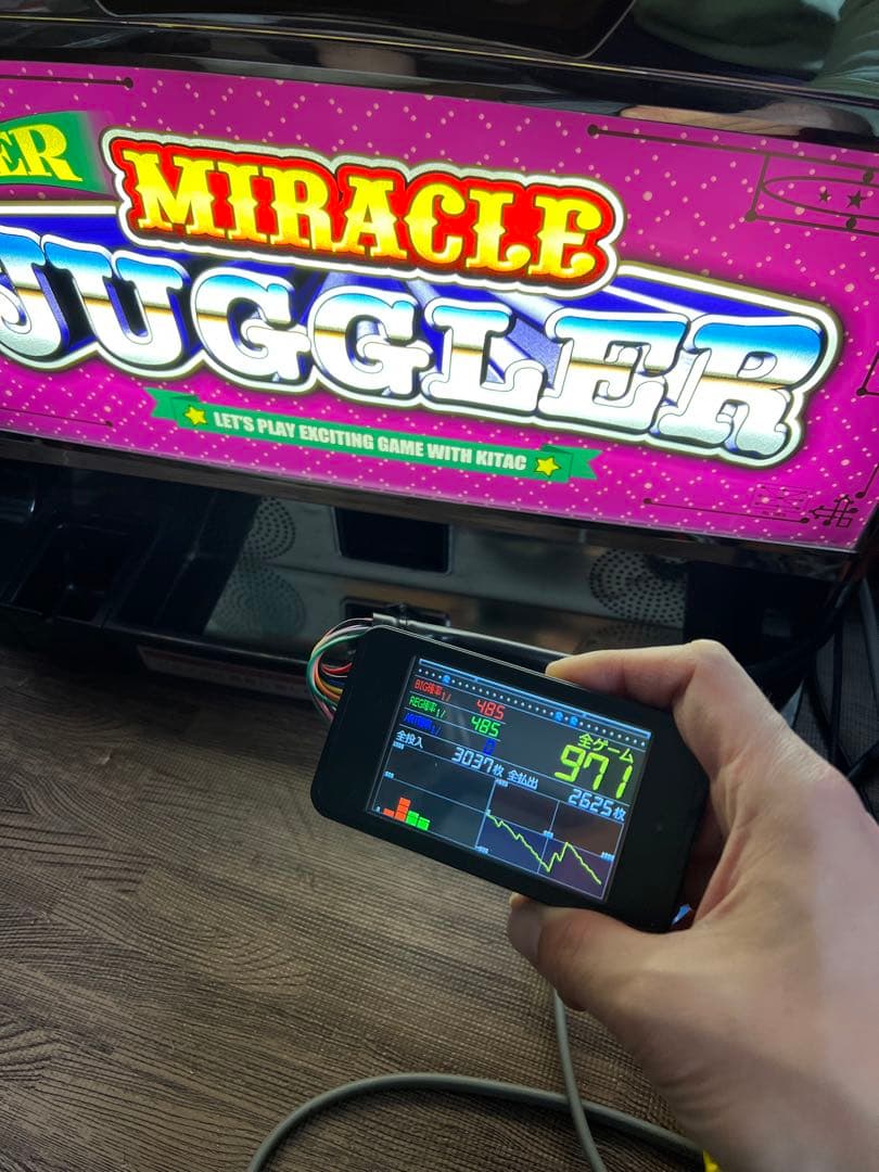 送料無料　IPSカウンター付　パチスロ実機 スーパーミラクルジャグラー