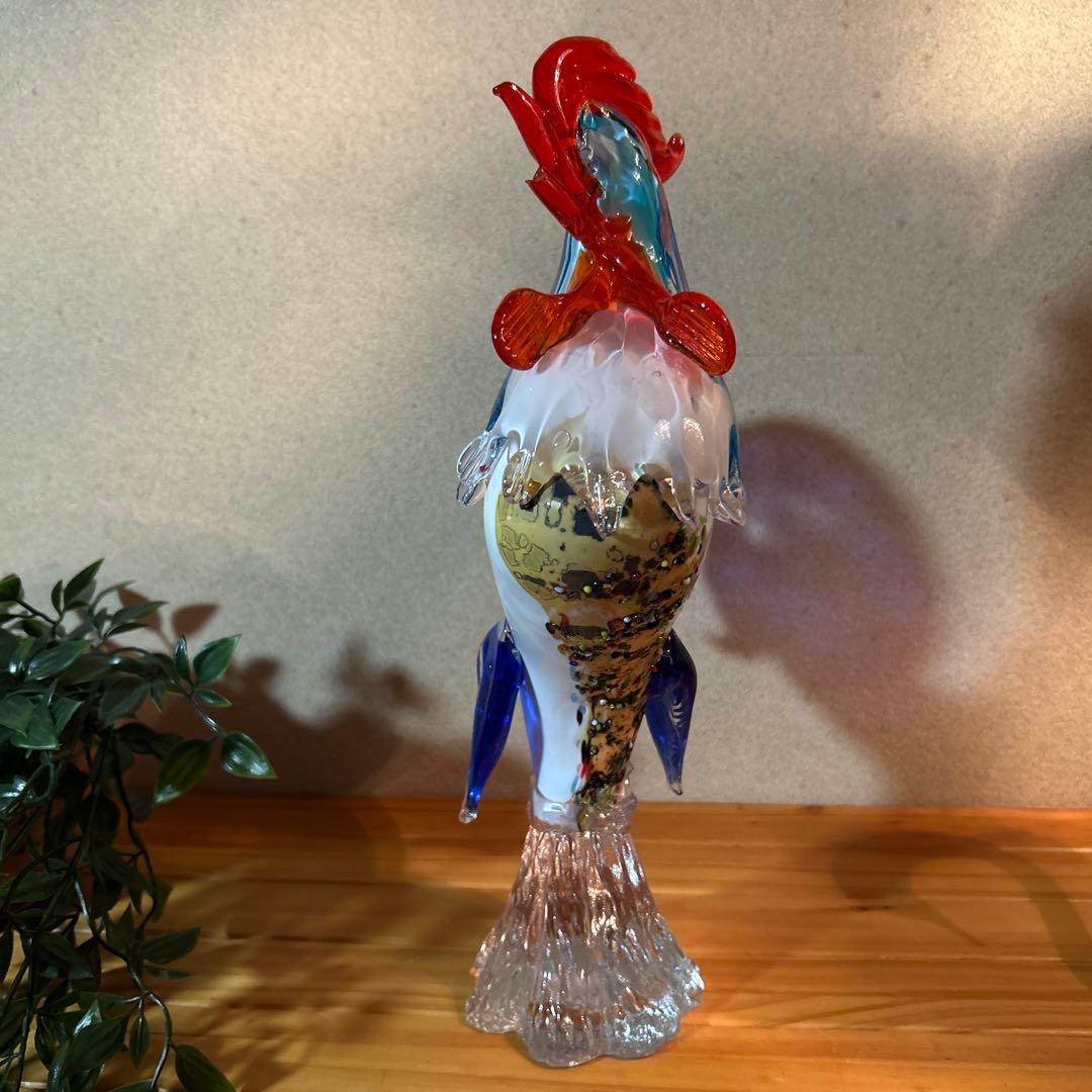 Murano Glass 鳥のオブジェ ヴェネチアンガラス ムラーノガラス 鶏
