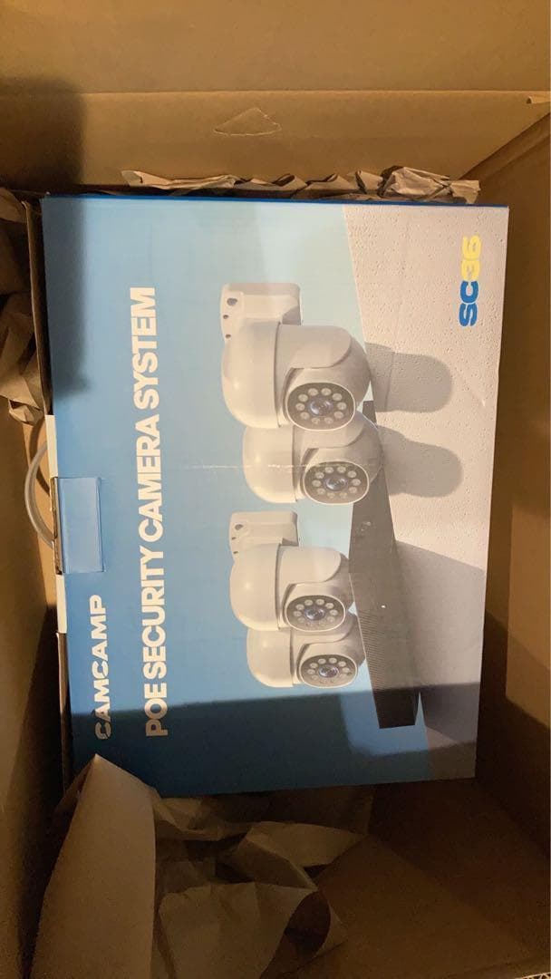 防犯カメラ poe CAMCAMP 500万画素 自動追尾 有線 4台セット