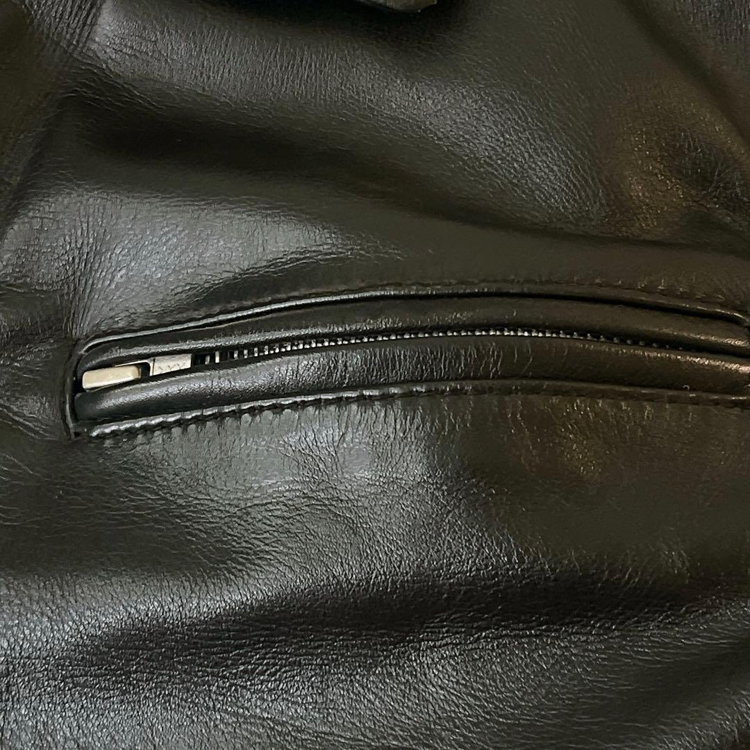 HORN WORKS シングルライダースジャケット レザー 本革 黒 サイズL